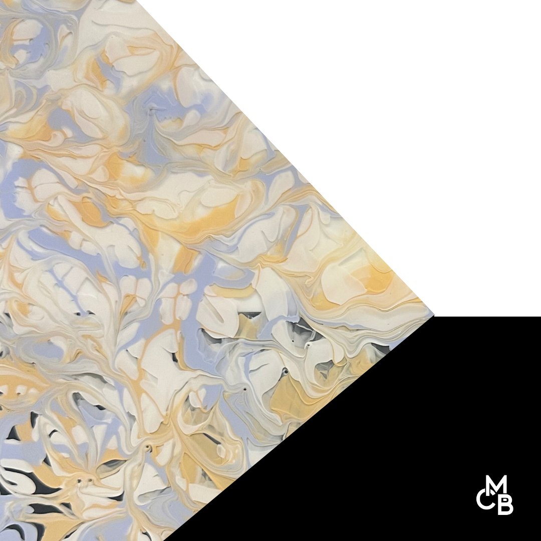 1/8" Peach Beach Paint Pour Cast Acrylic Sheets - Acrylic Sheets